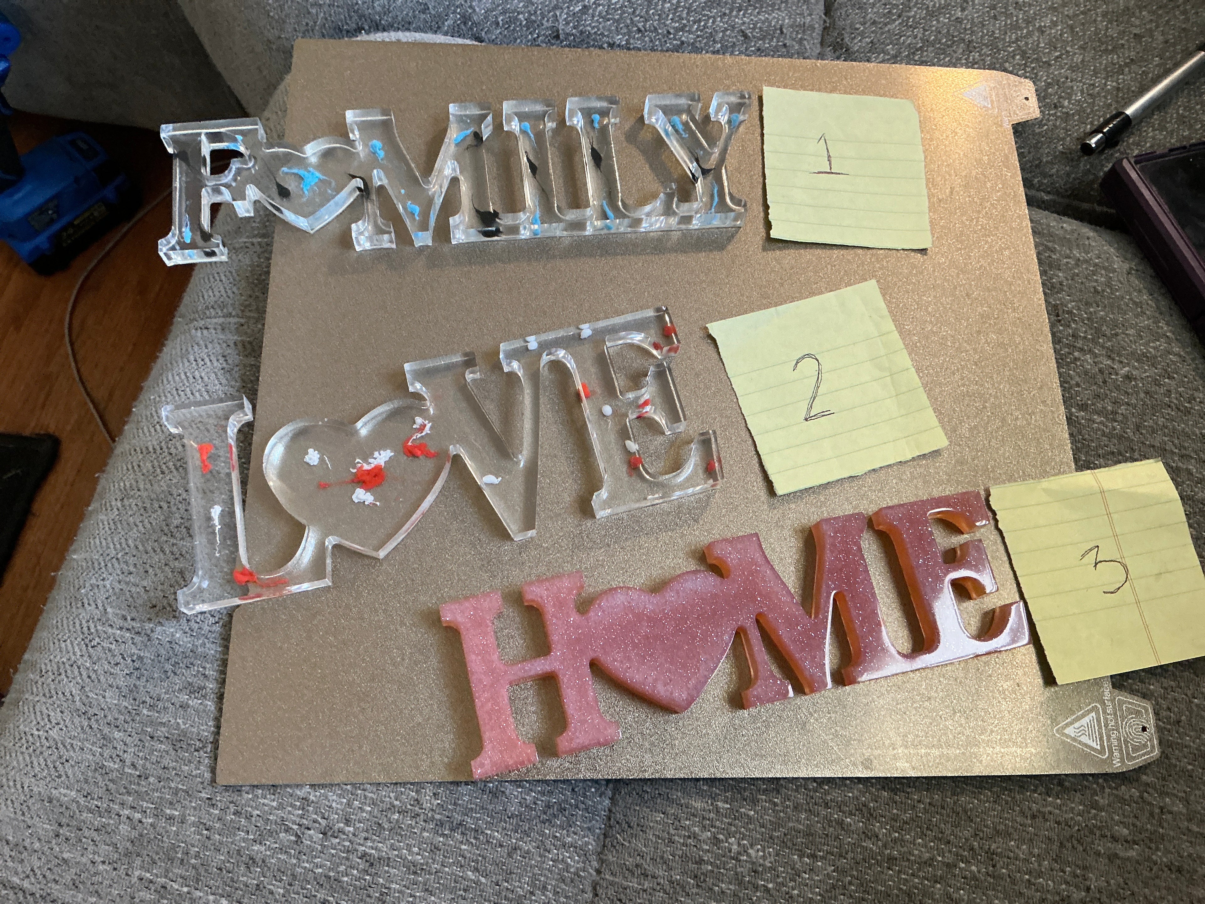 Resin home, family, love sign