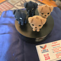 Knitted puppy keychain (Black)